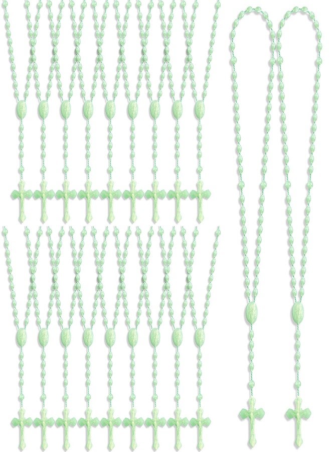 ZYFLSQ 72 Pcs Plastic Rosaries in Bulk, 17 Inch Glow in The Dark Rosary Beads Bulk Rosaries Catholic, First Communion Gifts Catholic Gifts - Image 1